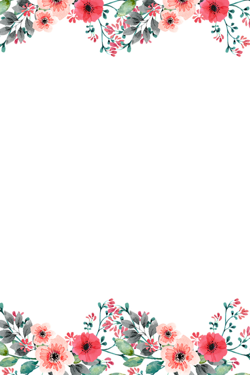 38女王节创意小清新花朵边框设计，高清透明PNG装饰花纹素材下载