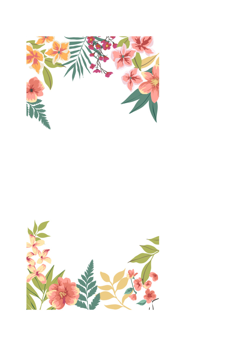 粉色花园高清透明PNG装饰花纹设计素材免费下载