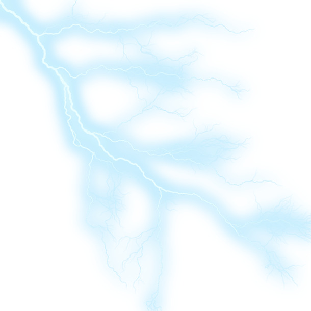 创意蓝色闪电光效高清透明PNG装饰元素特效设计素材下载