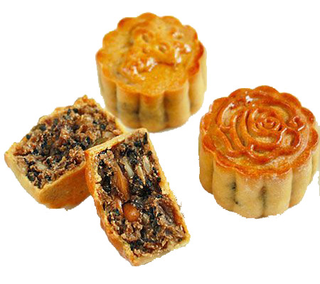 中秋节五仁月饼高清透明PNG图，节日设计素材免费下载