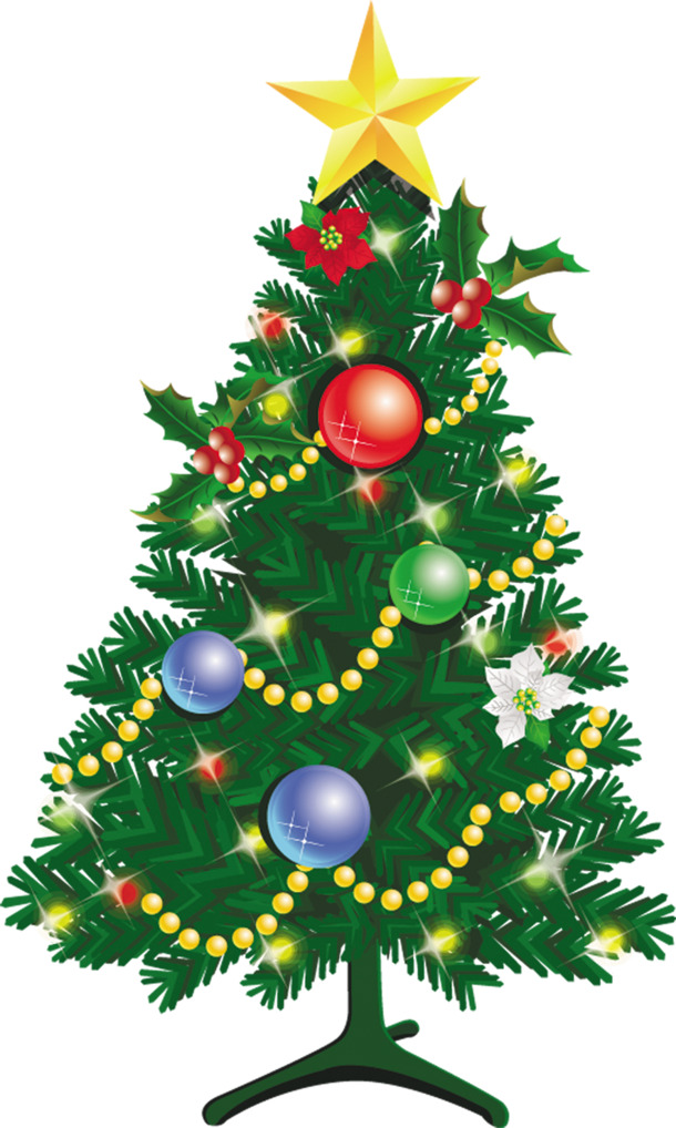 圣诞节手绘卡通树高清透明PNG图片，节日设计素材免费下载