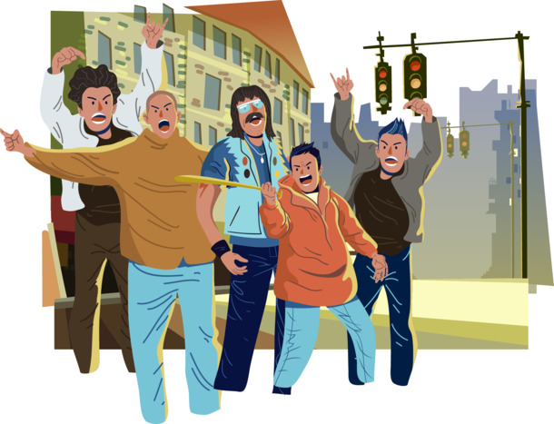 国庆节设计素材，矢量街头混混风格高清透明PNG节日图片下载