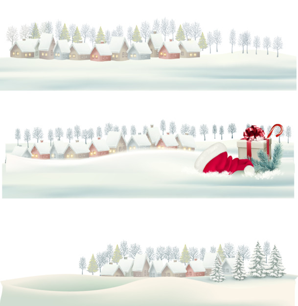 中秋节矢量雪景高清透明PNG节日元素设计素材免费下载