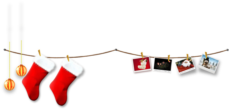 圣诞节高清透明PNG图片，店铺装修创意元素与设计素材下载