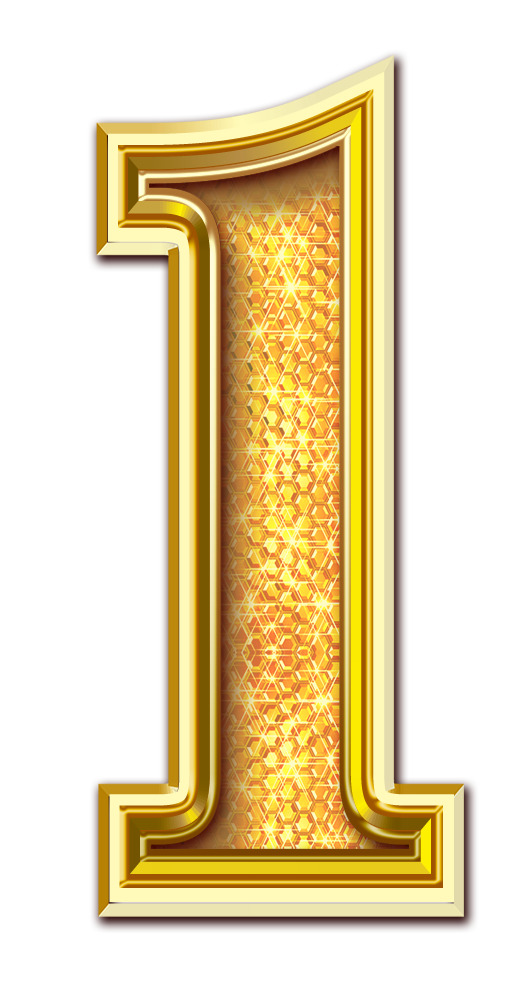 中国风数字1高清透明PNG装饰元素图片设计素材免费下载