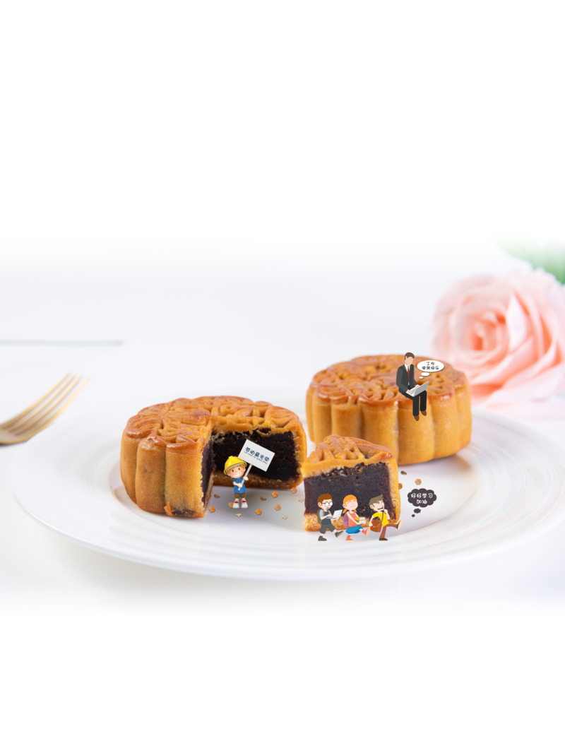 中秋节设计素材，高清透明PNG枣泥月饼图片及PSD格式节日元素下载