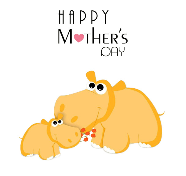 卡通手绘河马高清PNG透明图，节日元素设计素材其他节日图下载