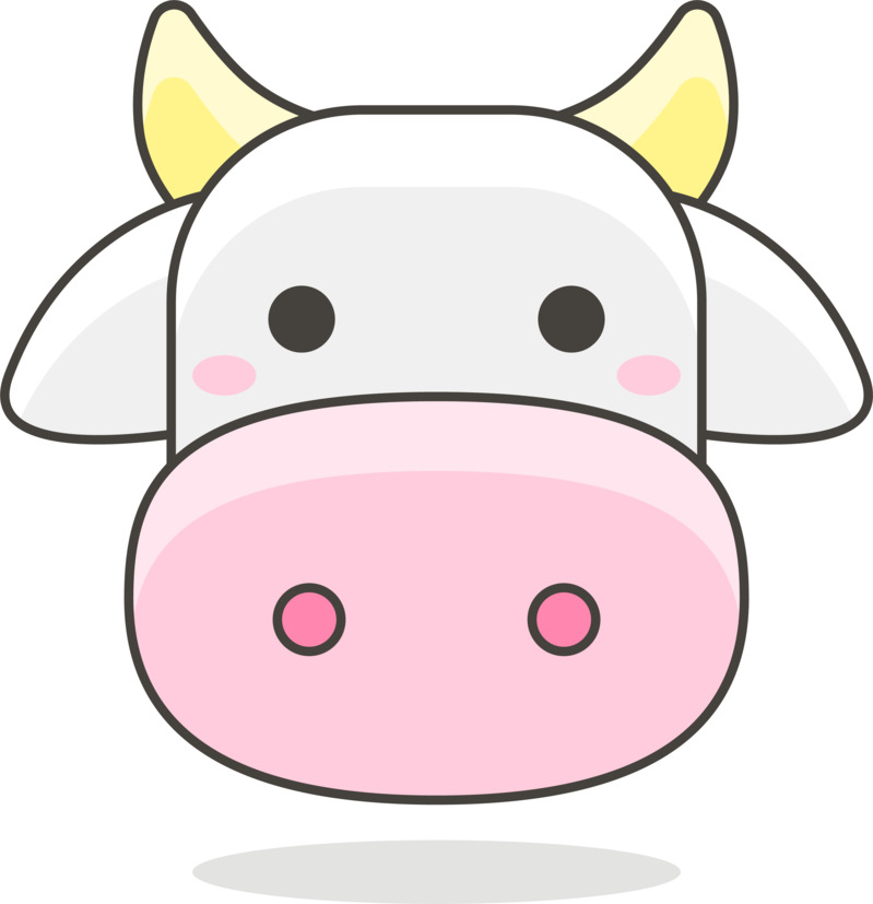 手绘可爱奶牛牛头高清PNG透明背景卡通设计素材下载