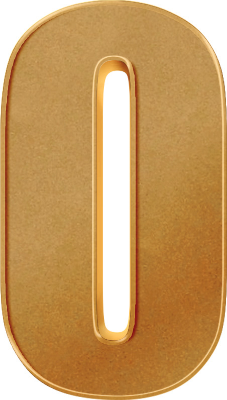 高清金属质感数字0PNG透明免扣素材，字体设计元素图片下载