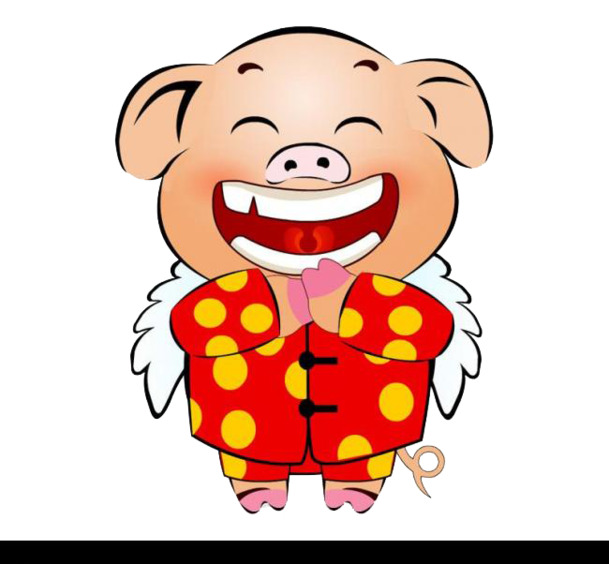 高清透明PNG可爱小猪拜年图，元旦春节元宵节节日设计素材下载