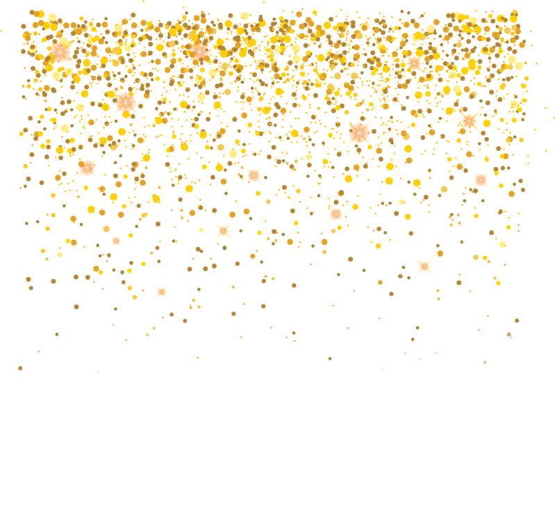 金色圆圈高清透明PNG装饰底纹设计素材免费下载