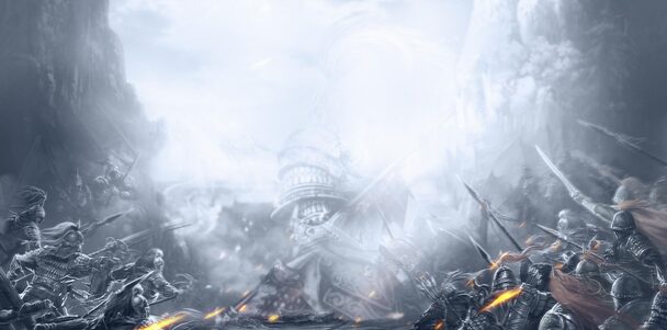 高清透明背景古代战场游戏宣传海报PNG元素与banner设计素材免费下载