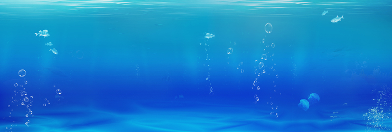 海洋风高清透明PNG背景素材，banner海报设计图片下载