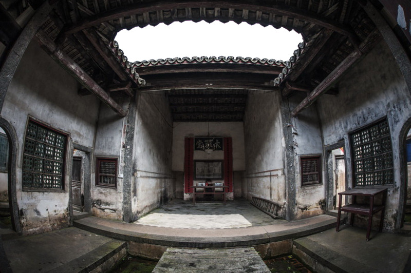 客家围龙屋天井高清透明PNG摄影素材-风景设计背景图片下载