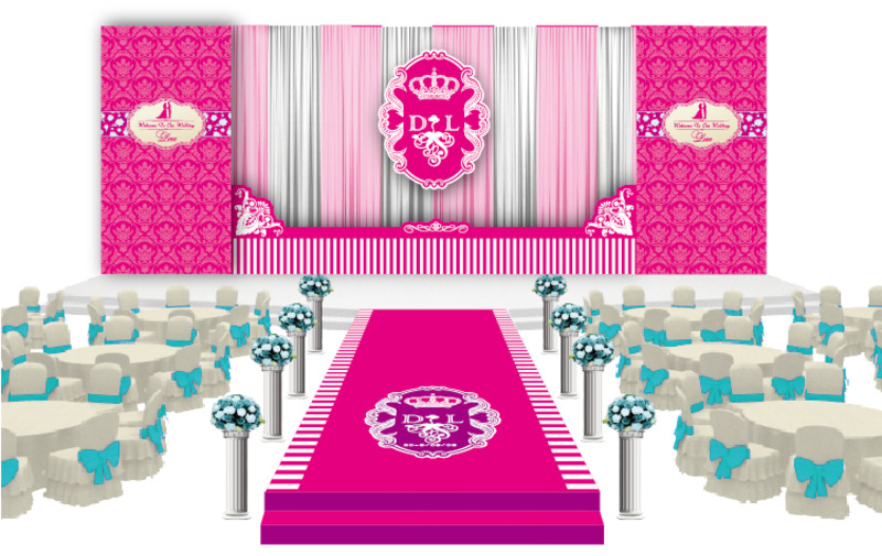 高清透明PNG婚礼舞台设计素材，场景背景元素图片一键下载