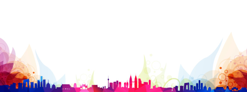 高清透明背景彩色建筑图，设计素材场景背景PNG图片下载