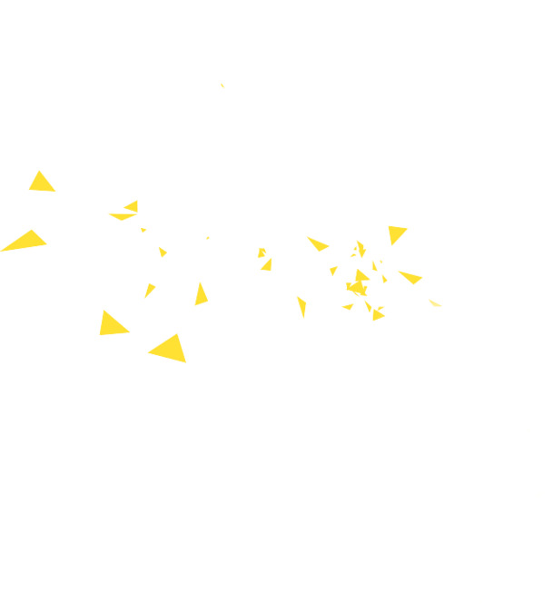 高清透明漂浮黄色三角形几何图形PNG设计素材下载