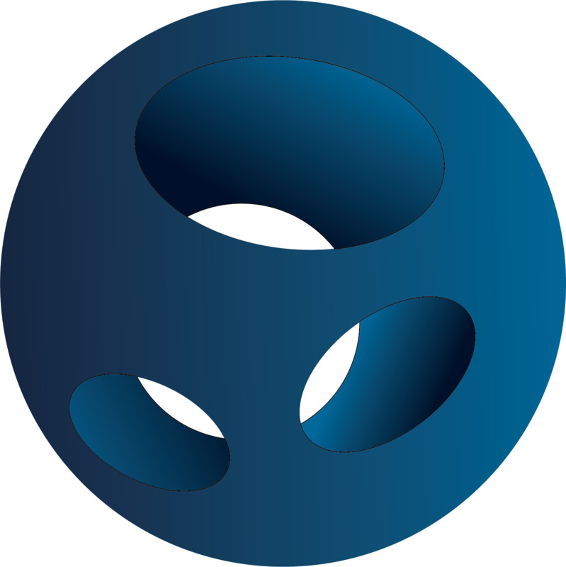 高清透明渐变镂空球体漂浮几何图AI设计素材PNG下载