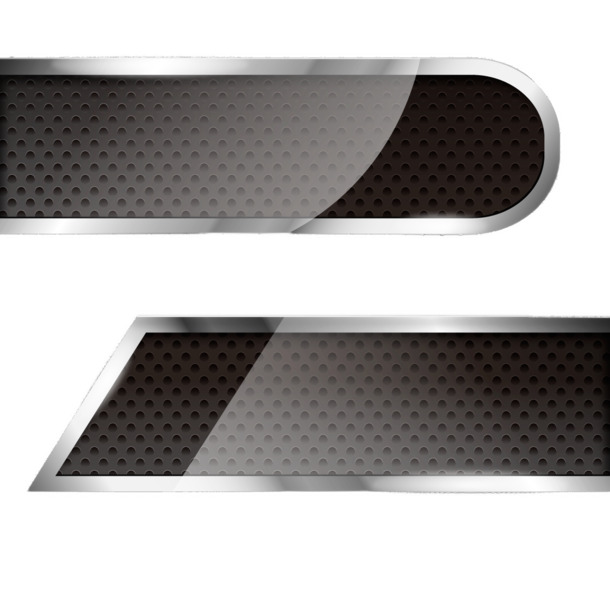 高清矢量金属彩带漂浮元素，透明PNG与AI格式设计素材免费下载