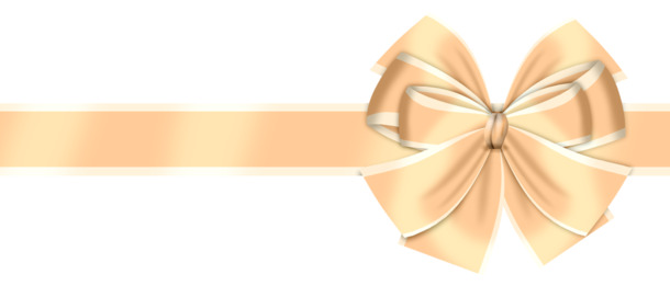 高清透明蝴蝶结与彩带漂浮元素PNG设计素材免费下载