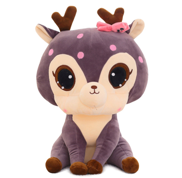 长颈鹿与梅花鹿毛绒公仔高清透明PNG装饰素材生活用品设计图片下载