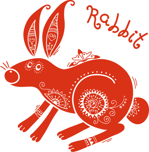高清透明PNG格式，十二生肖之兔子AI设计素材动植物元素下载
