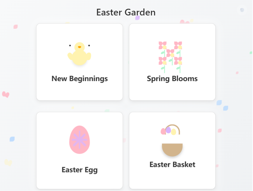 复活节css卡片样式卡通图片素材