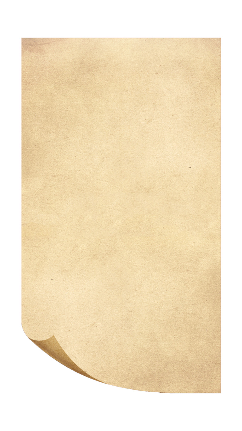 复古卷页高清免扣PNG透明图+PSD设计素材下载