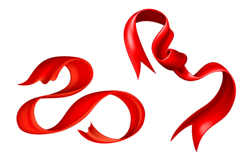 高清透明红色漂浮绸带PNG彩带设计素材免费下载