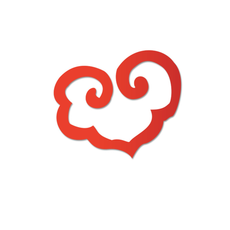 高清透明红色祥云漂浮元素PSD与PNG设计素材免费下载