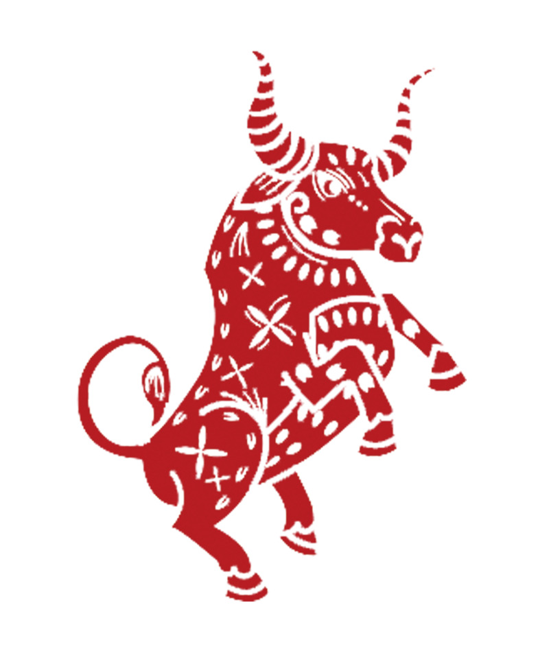 2021牛年剪纸高清PNG透明背景动植物动物设计素材下载