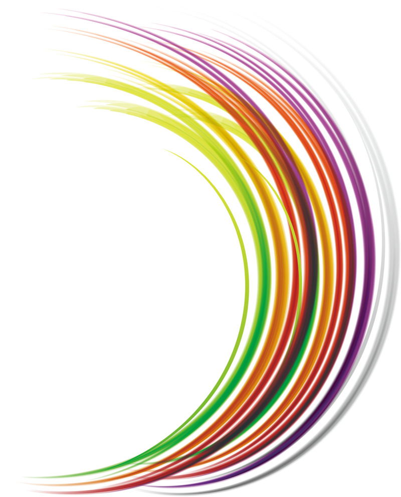 炫彩高清透明PNG漂浮彩带线条设计素材图片下载