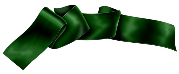 高清透明漂浮绿色彩带PNG设计素材图片下载