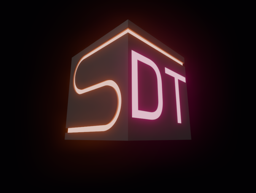 发光字母立体立方体动画制作设计