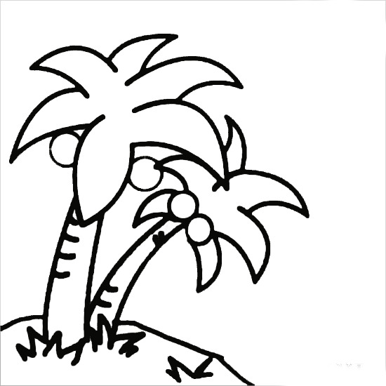 高清透明免扣树简笔画PNG图标元素设计素材下载