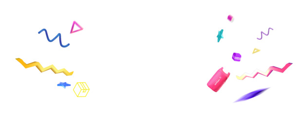 高清透明漂浮彩带等不规则元素PNG设计素材免费下载