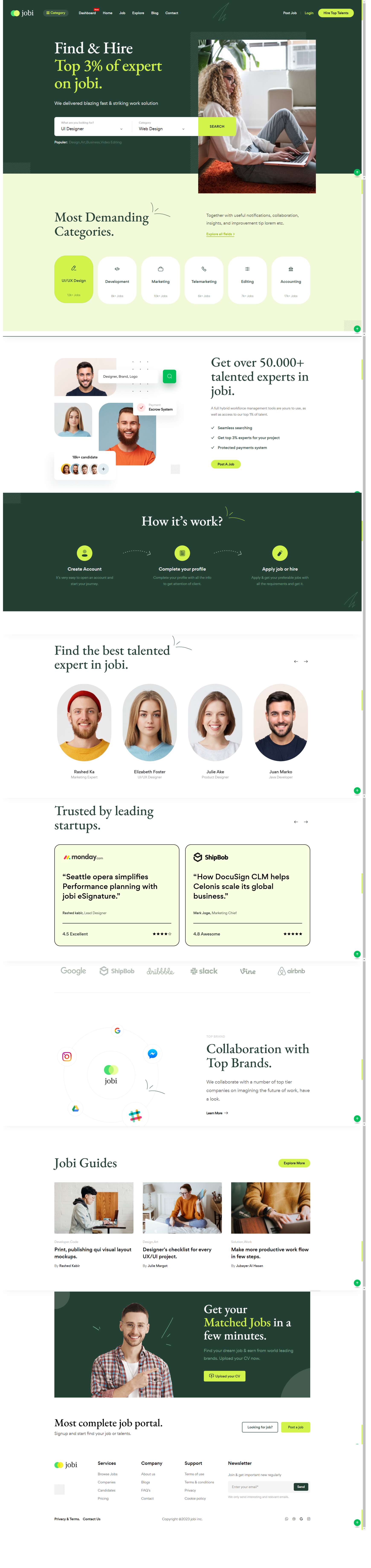 人才求职找工作招聘平台前端开发模板