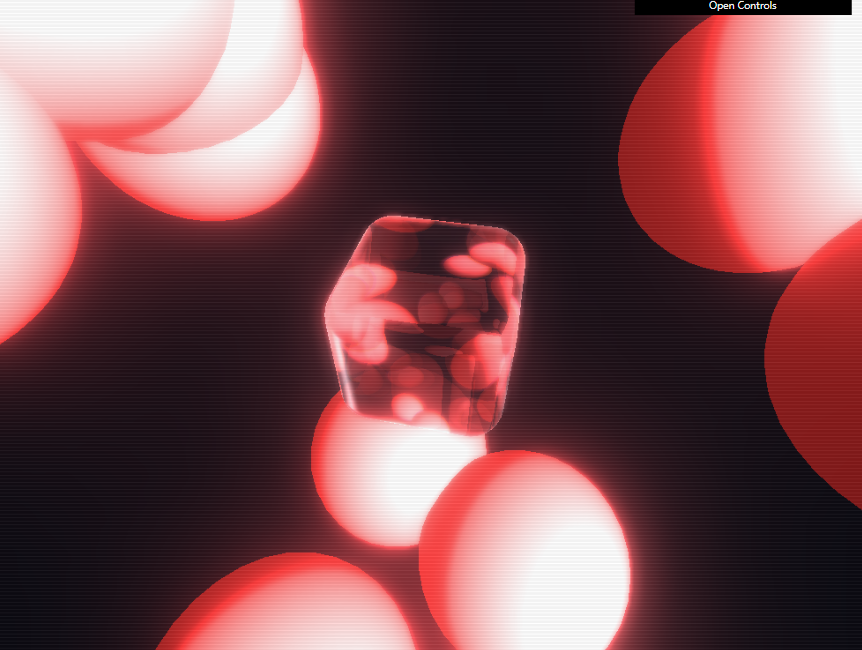 红色3d玻璃质感动态全景效果图素材