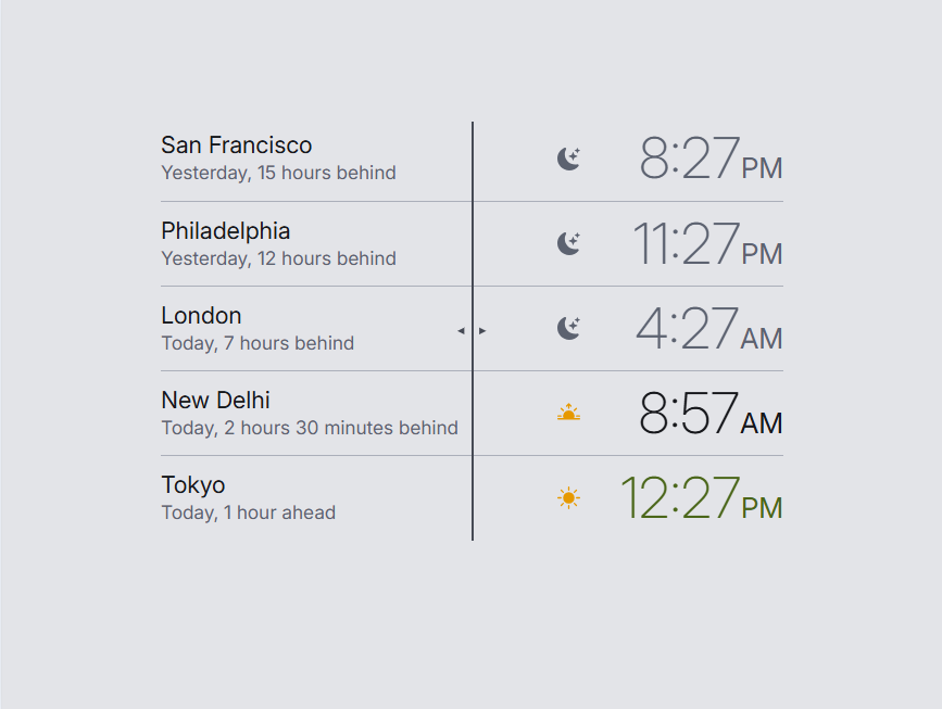 世界时钟时间滑块在线显示时间下载