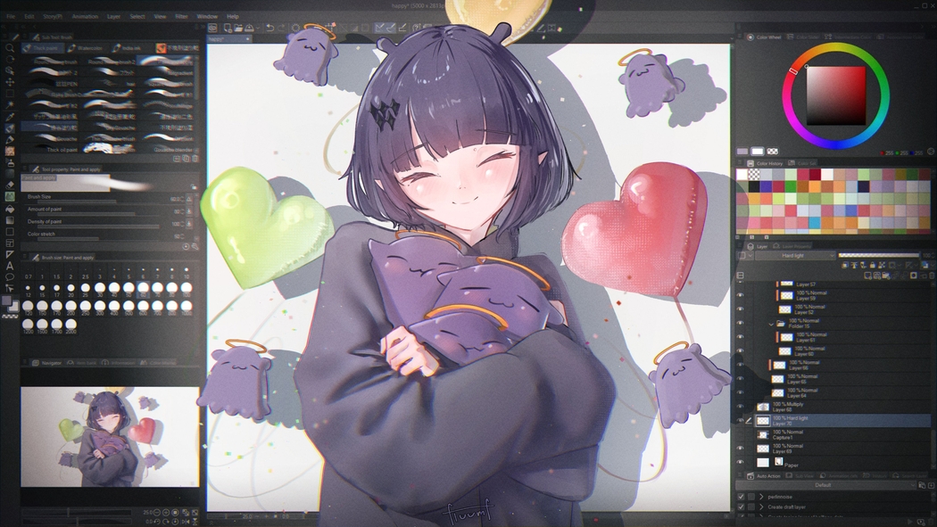 4K高清闭眼微笑刘海动漫女孩可爱表情草图PS绘画壁纸4096x2304下载 4K高清闭眼微笑刘海动漫女孩可爱表情草图PS绘画壁纸4096x2304下载