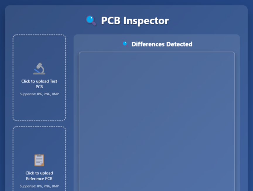 蓝色pcb视觉检查图模板制作