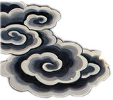 和风云纹高清透明PNG装饰元素及墨迹笔触设计素材免费下载