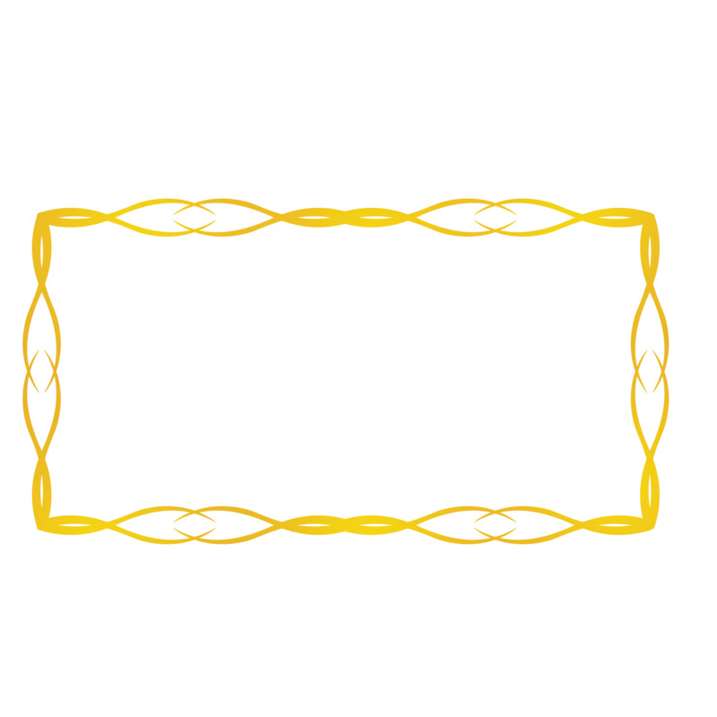 高清唯美金色透明PNG边框装饰素材，设计必备下载