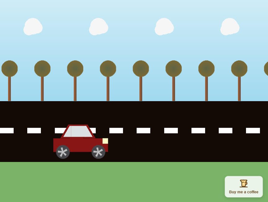 汽车道路行驶动态图片卡通