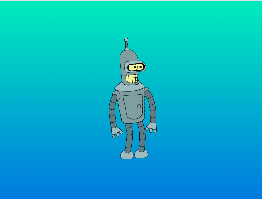 机械人偶瞪眼卡通形象可爱