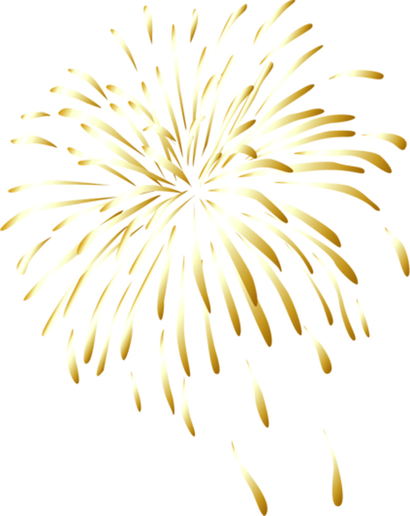 春节烟花高清透明PNG装饰特效设计素材免费下载