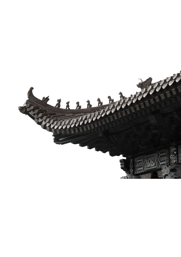 中国风房檐高清PNG透明背景装饰设计素材免费下载