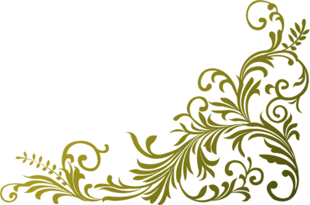 高清透明PNG手绘绿色藤蔓欧式花纹装饰元素设计素材下载