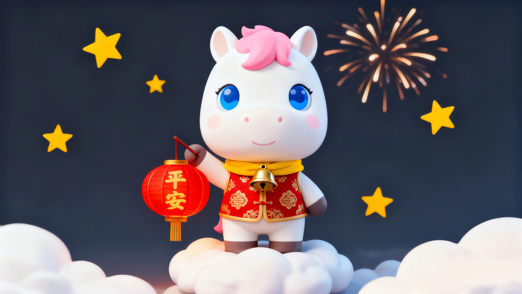 2026马年可爱小马灯笼主题平安风4K高清新年壁纸3840x2160下载 2026马年可爱小马灯笼主题平安风4K高清新年壁纸3840x2160下载