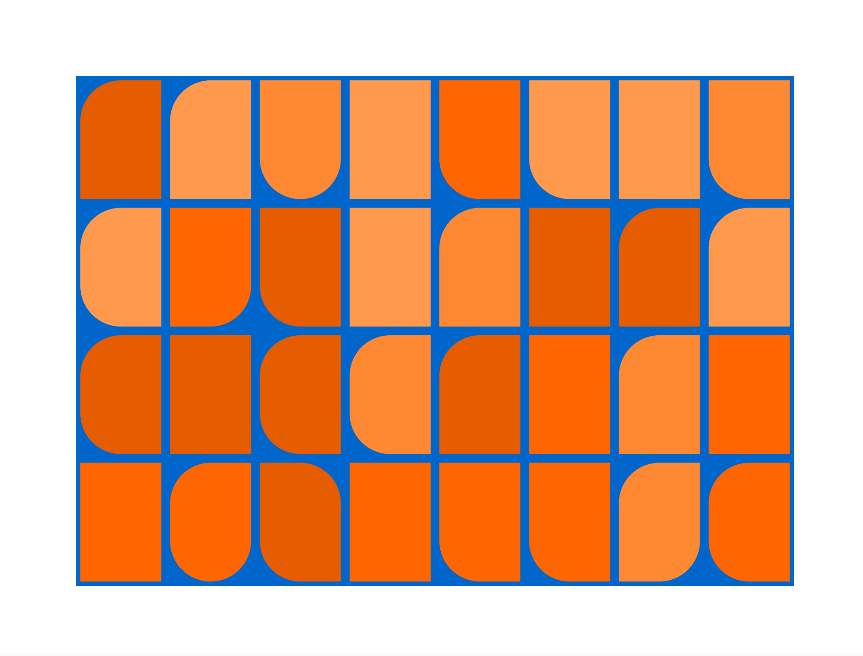 补色几何图案插画对比图素材